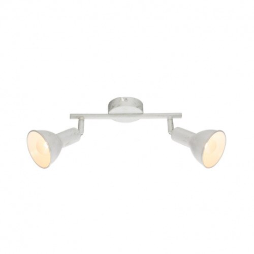 Spot, Globo CALDERA 54648-2, metal alb patinat cu auriu, 250x150x185