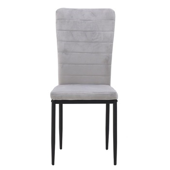 Set 4 scaune de bucatarie / living , tapitate catifea , culoarea gri, Set 4 scaune de bucatarie / living , tapitate catifea , culoarea gri,