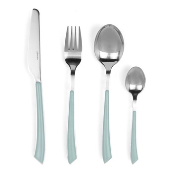 Set tacamuri 24 piese, Luigi Ferrero Norsk FR-2431CS, inox, albastru deschis Set tacamuri 24 piese, Luigi Ferrero Norsk FR-2431CS, inox, albastru deschis