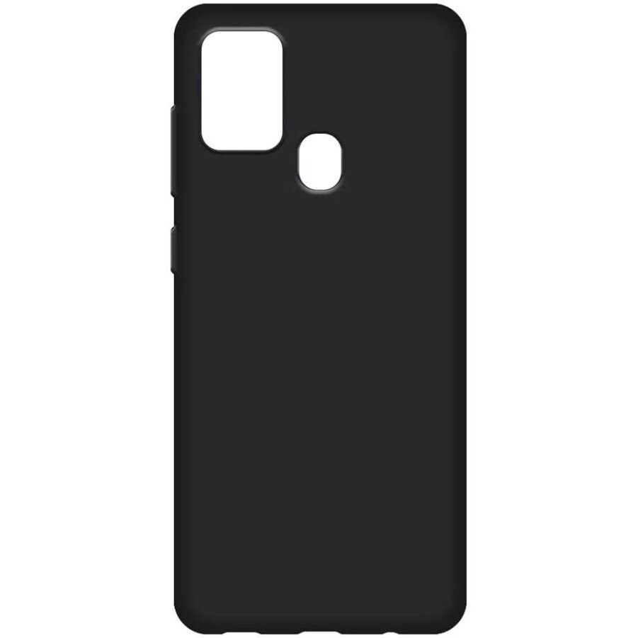 Husa de protectie Lemontti Silicon Silky pentru Samsung Galaxy A21s, Negru