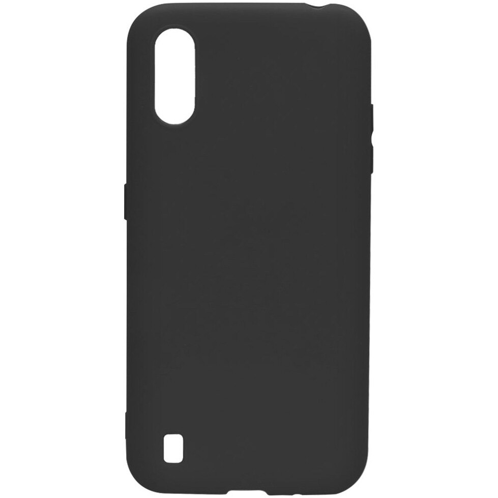Husa de protectie Lemontti Silicon Silky pentru Samsung Galaxy A01, Negru