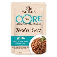 hrana umeda pentru pisici wellness core cat tender cuts cu pui si somon in sos 85 g imagen 42_0_
0