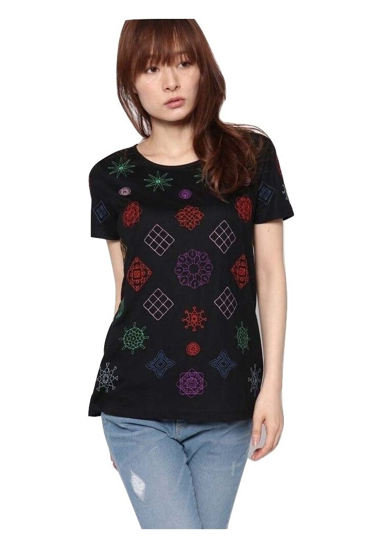 Tricou, Desigual 75T24E5, Negru, S