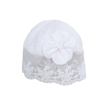 Fes de vara Mic Pitic C124NN cu broderie pe tulle, Alb Fes de vara Mic Pitic C124NN cu broderie pe tulle, Alb