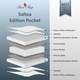 Saltea Ortopedica, Bestsleep, Edition Pocket, 160x200x16cm, spuma poliuretanica si arcuri individuale, hipoalegenic, reversibila, ferma