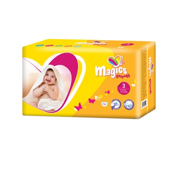Scutece Magics Easysoft Marime 3 Midi, 4-9 kg, 54 bucati Scutece Magics Easysoft Marime 3 Midi, 4-9 kg, 54 bucati