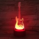 3D Led илюзионна лампа, китара, променяща цвета си нощна светлина