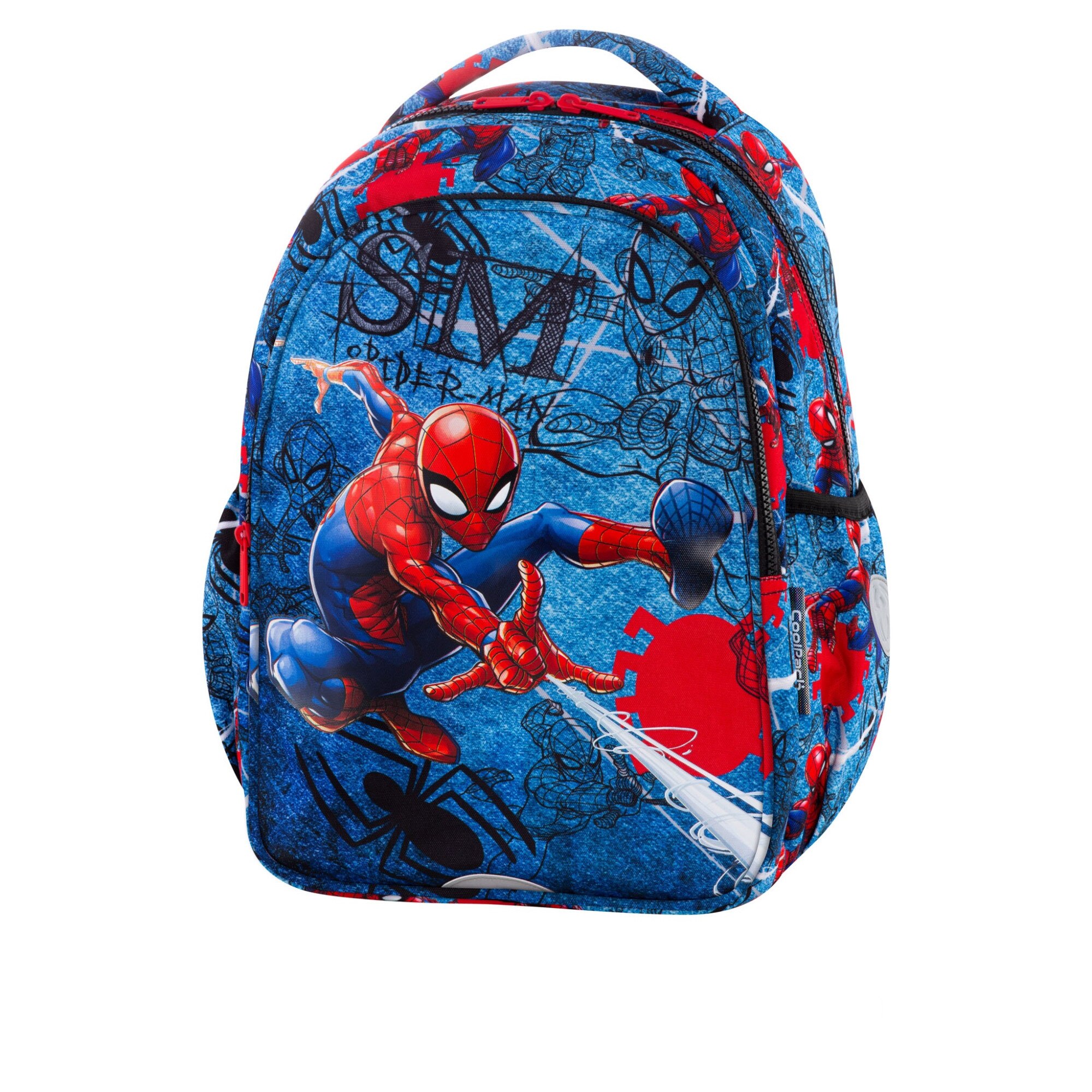 Ghiozdan scoala Cool Pack Joy S Spiderman Denim, Multicolor, 28x39x17