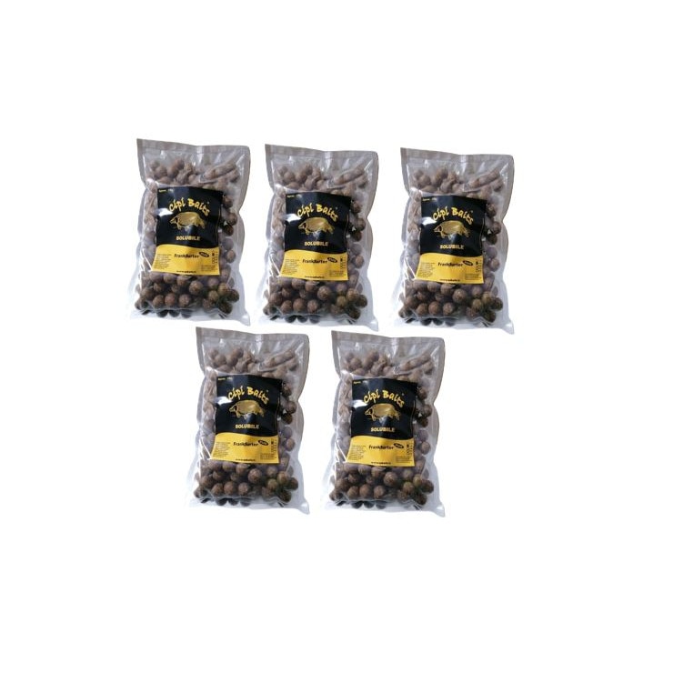 Pachet 5 kg Boilies Nadire Solubile 20 mm aroma Frankfurter+