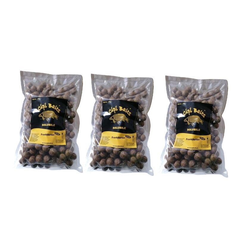 Pachet 3 kg Boilies Nadire Solubile 20 mm aroma Frankfurter+