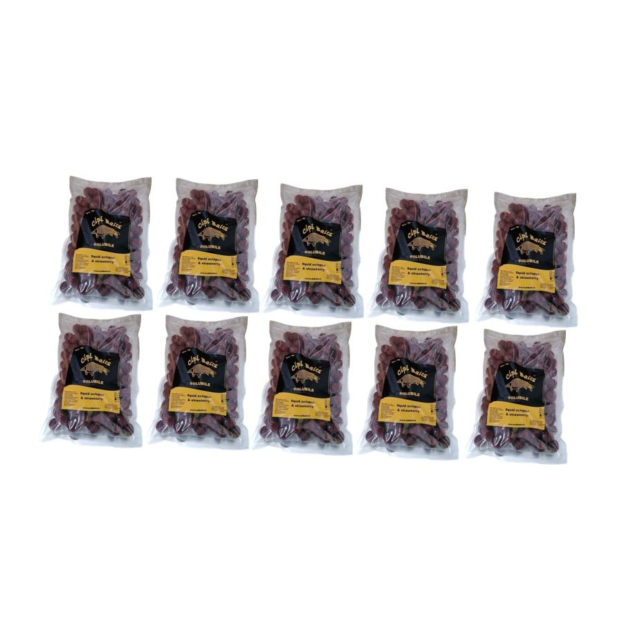 Pachet 10 kg Boilies Solubile 20 mm aroma Squid Octopus Strawberry