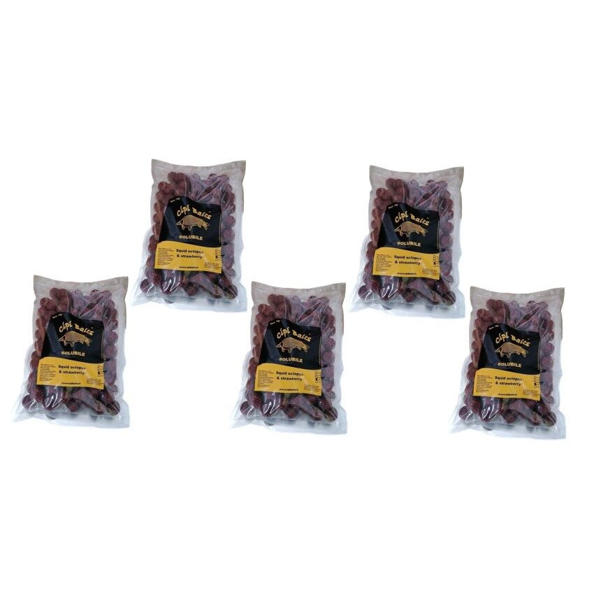 Pachet 5 kg Boilies Solubile 20 mm aroma Squid Octopus Strawberry