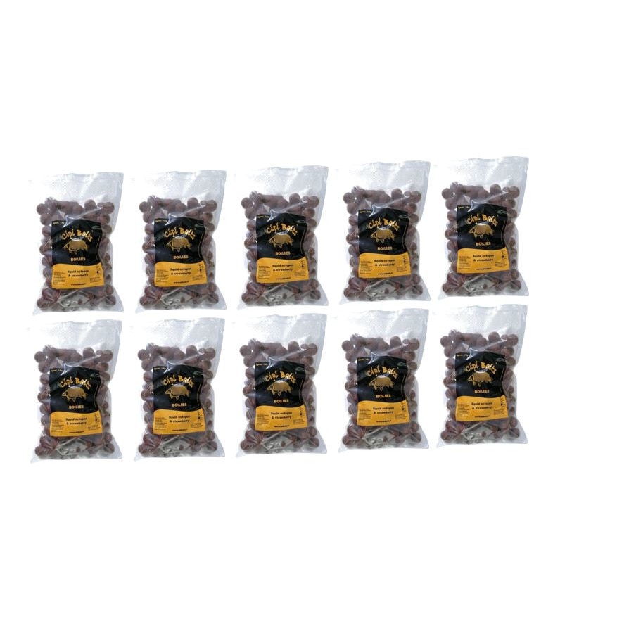 Pachet 10 kg Boilies Nadire Fierte 20 mm aroma Squid Octopus Strawberry