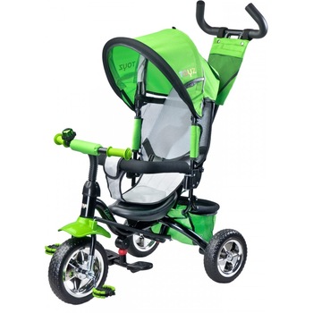 Tricicleta pentru copii cu scaun reversibil Toyz Timmy Green Tricicleta pentru copii cu scaun reversibil Toyz Timmy Green