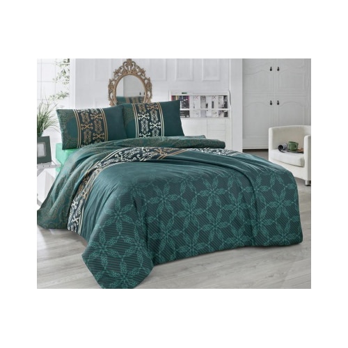 Lenjerie de pat Valentini Bianco satin deluxe, pentru doua persoane, Alisa