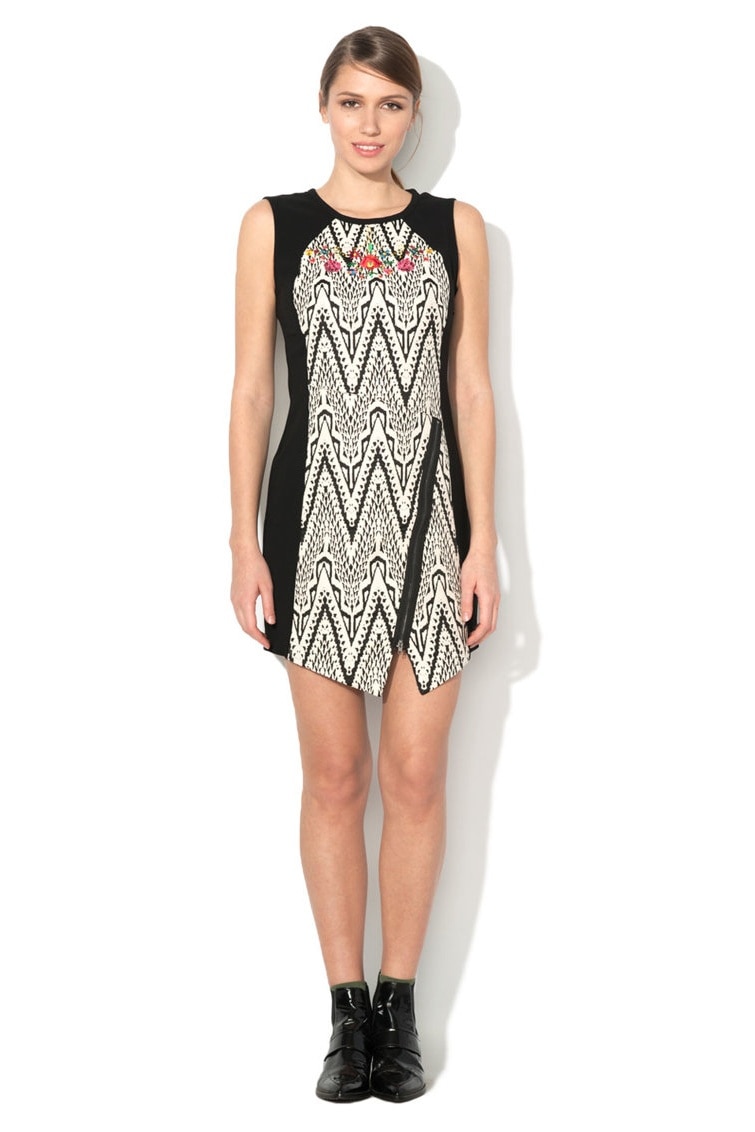 Rochie, Desigual 71V2YP1, Negru/Bej, 42