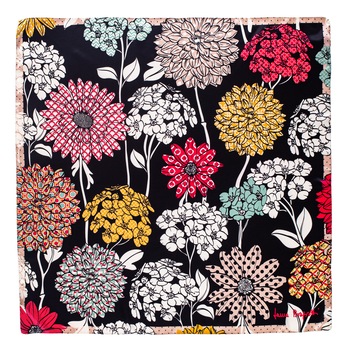 Esarfa matase Secret Garden black Esarfa matase Secret Garden black
