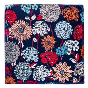 Esarfa matase Secret Garden blue Esarfa matase Secret Garden blue