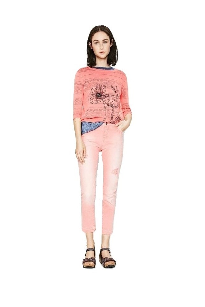 Pantaloni, Desigual 73P2JC9, Roz