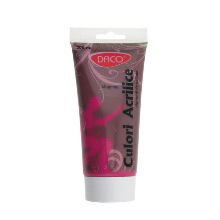 Vopsea Acril DACO Roz Magenta, 200 ml