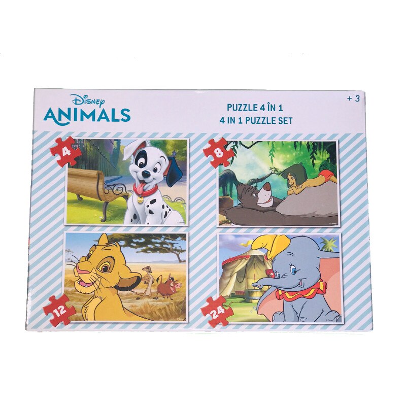 Puzzle 4 in 1 - Animale Disney