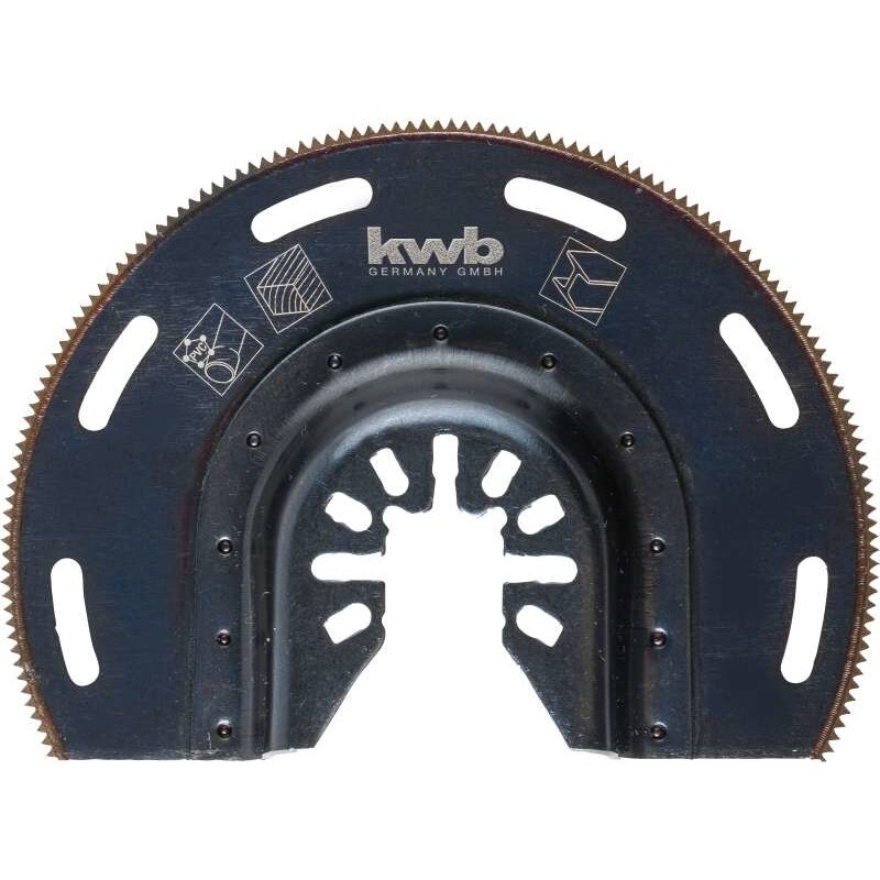 Lama Multifunctional MG, Bimetal, semicirculara latime 87 mm/adancime 15mm pentru metal, lemn si plastic, KWB Professional
