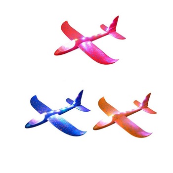Avion planor din spuma cu lumini LED, 49cm, set 3 buc, KT201 RCO® Avion planor din spuma cu lumini LED, 49cm, set 3 buc, KT201 RCO®