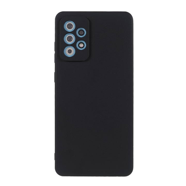 Силиконов Калъф за Samsung Galaxy A52/ A52s, Удароустойчив, Защита на камерите, Черен
