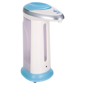Dozator de sapun, Zola®, alb / albastru, cu senzor, 400 ml Dozator de sapun, Zola®, alb / albastru, cu senzor, 400 ml
