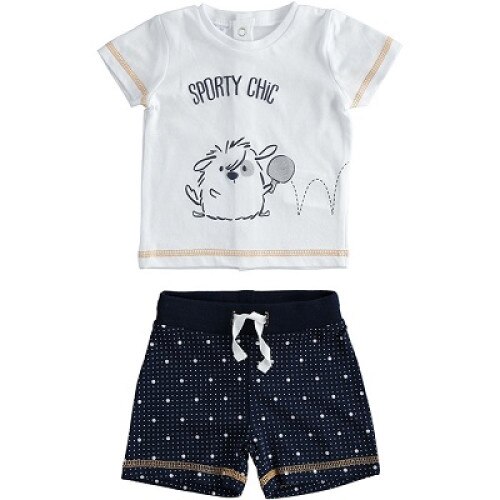 Compleu baieti Ido alb cu bleumarin 18