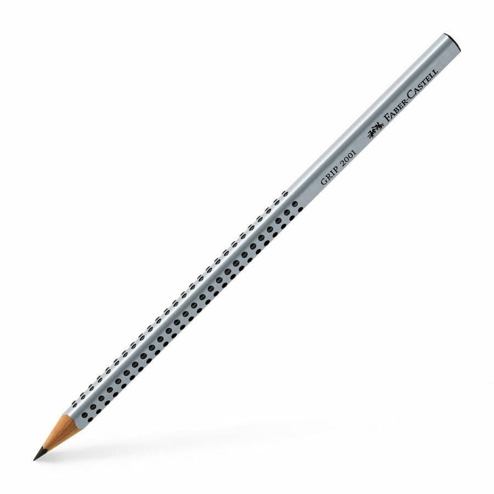 Creion grafit grip 2001 gri 2B Faber-Castell