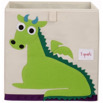 Cutie depozitare pentru camera copiilor, 3 Sprouts, Dragon Cutie depozitare pentru camera copiilor, 3 Sprouts, Dragon