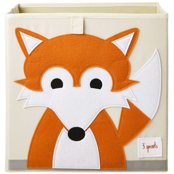 Cutie depozitare pentru camera copiilor, 3 Sprouts, Vulpe Cutie depozitare pentru camera copiilor, 3 Sprouts, Vulpe