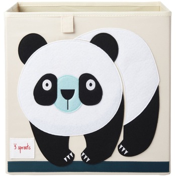 Cutie depozitare pentru camera copiilor, 3 Sprouts, Panda