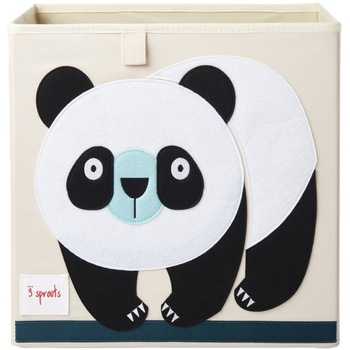 Cutie depozitare pentru camera copiilor, 3 Sprouts, Panda Cutie depozitare pentru camera copiilor, 3 Sprouts, Panda