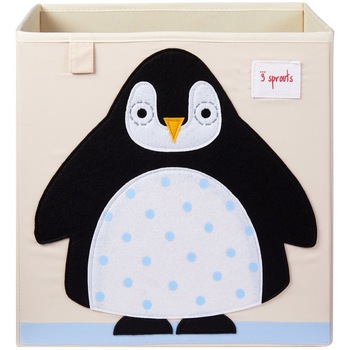 Cutie depozitare pentru camera copiilor, 3 Sprouts, Pinguin Cutie depozitare pentru camera copiilor, 3 Sprouts, Pinguin