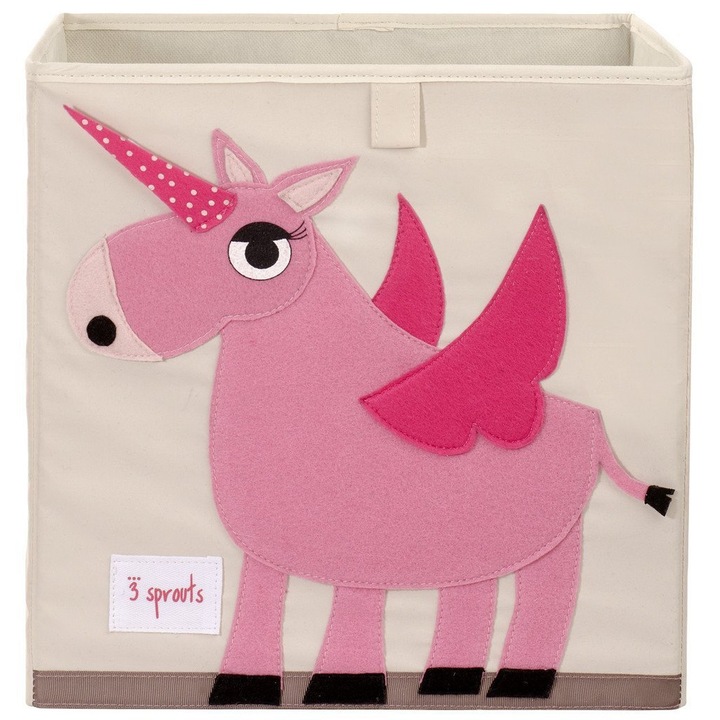 Cutie depozitare pentru camera copiilor, 3 Sprouts, Unicorn