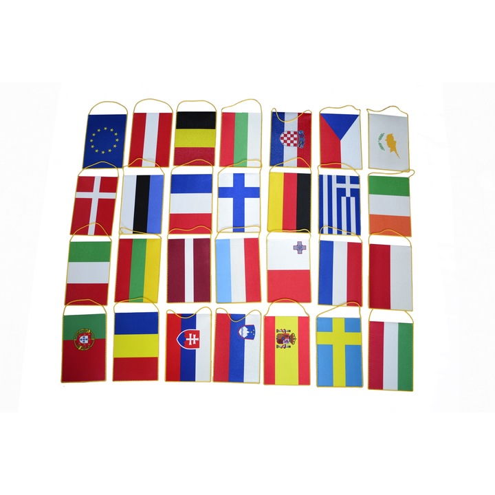 Set Fanion Tarile Membre Uniunea Europeana - 28 buc