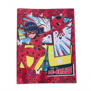 Coperta carte speciala 1 Miraculous din plastic,multicolora, format special, MLB951-07 Coperta carte speciala 1 Miraculous din plastic,multicolora, format special, MLB951-07