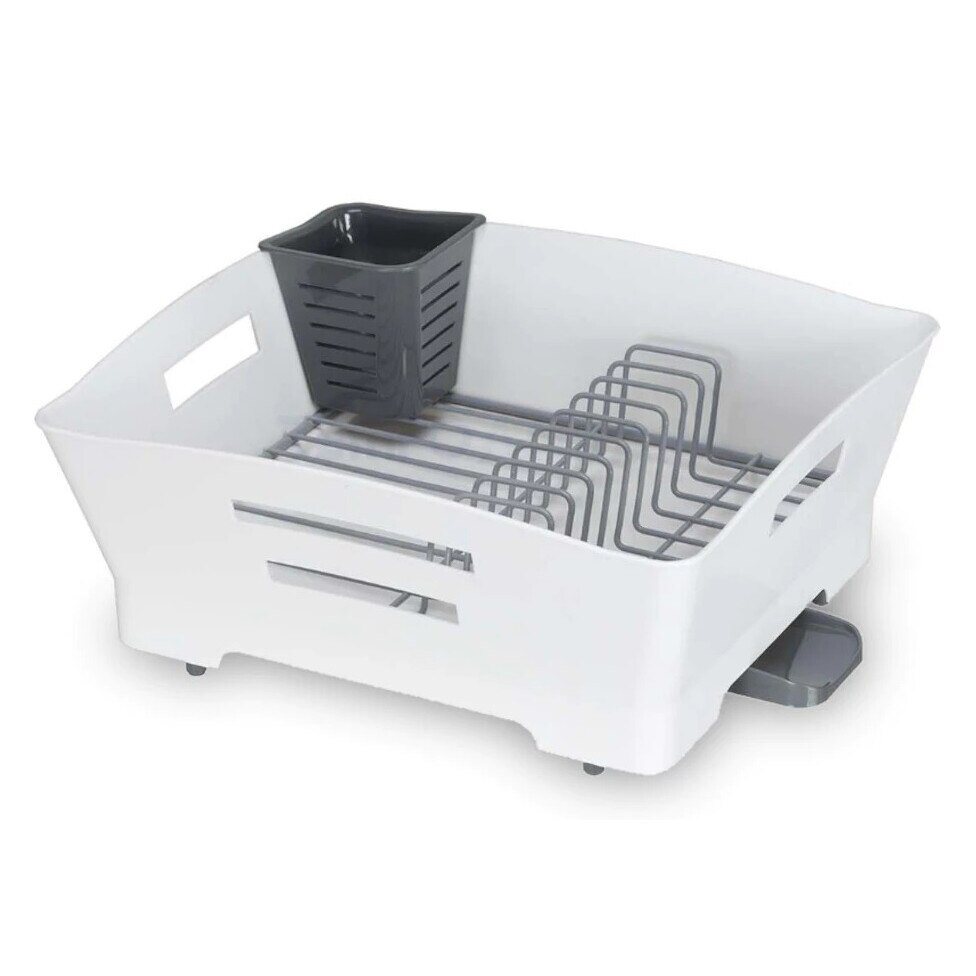 Scurgator de vase cu suport tacamuri detasabil, alb cu gri, Pelikan 31500