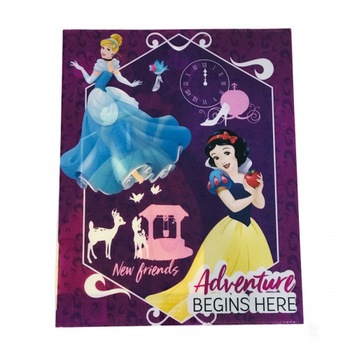 Coperta carte format special 1 Princess, din plastic, multicolora, format special Coperta carte format special 1 Princess, din plastic, multicolora, format special