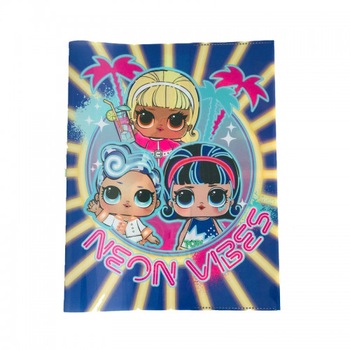 Coperta carte speciala 1 Lol Surprise din plastic,multicolora, format special Coperta carte speciala 1 Lol Surprise din plastic,multicolora, format special