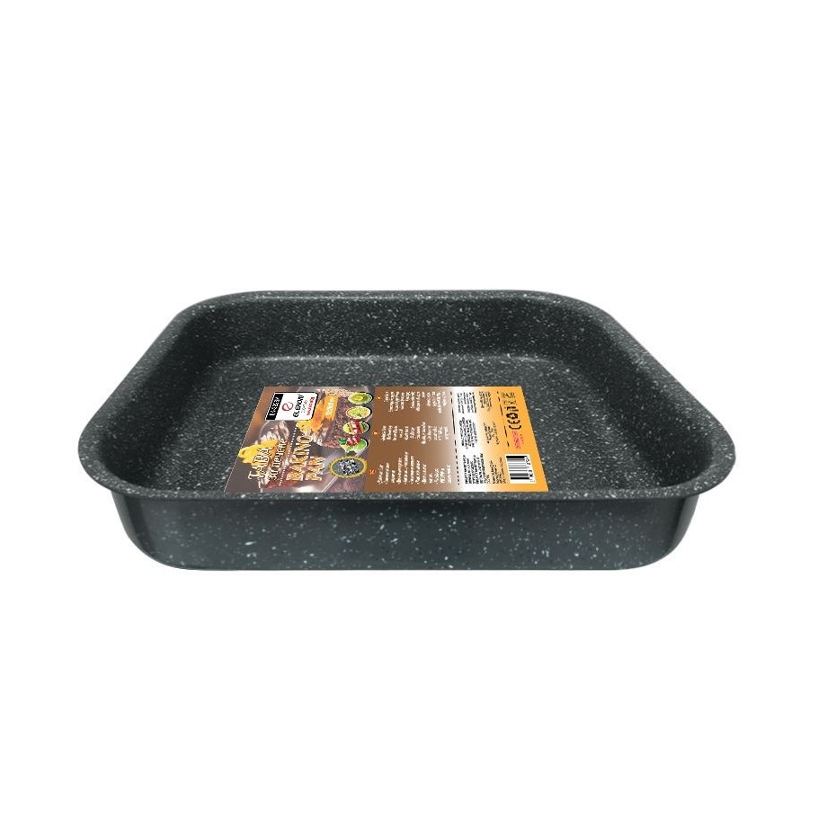 Tava Universala, Elekom, Aluminiu, Negru/Alb, 32х26х6 cm