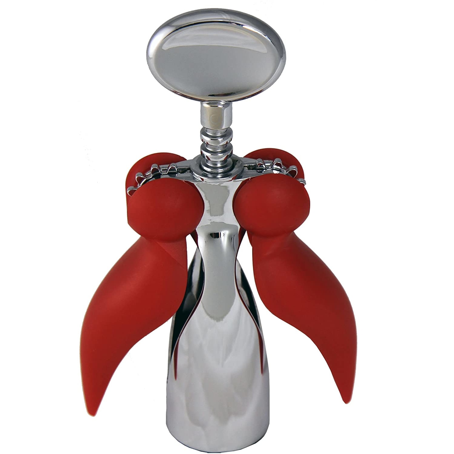 Tirbuson Casa Bugatti, Lola, cu maner din polipropilena de inalta calitate si corp din otel inoxidabil placat cu zamac, rosu, design 2020