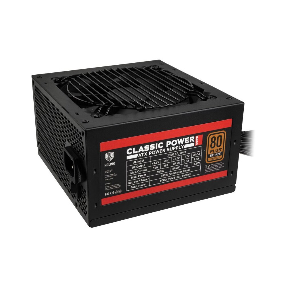 Sursa de alimentare Kolink Classic Power 600W 80 PLUS Bronze