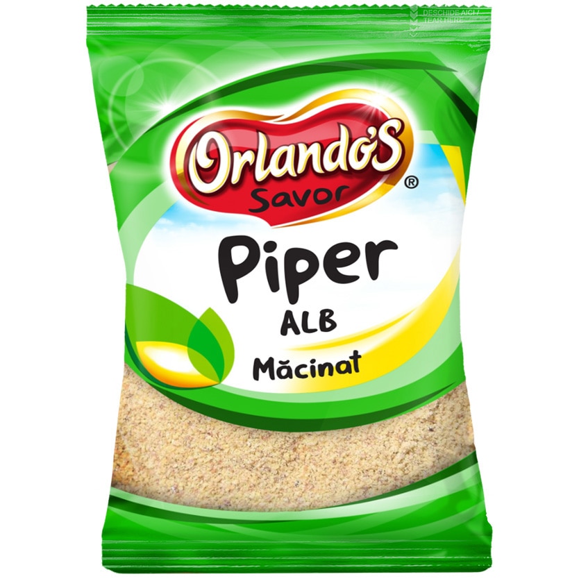 Piper alb macinat Orlandos, 100g