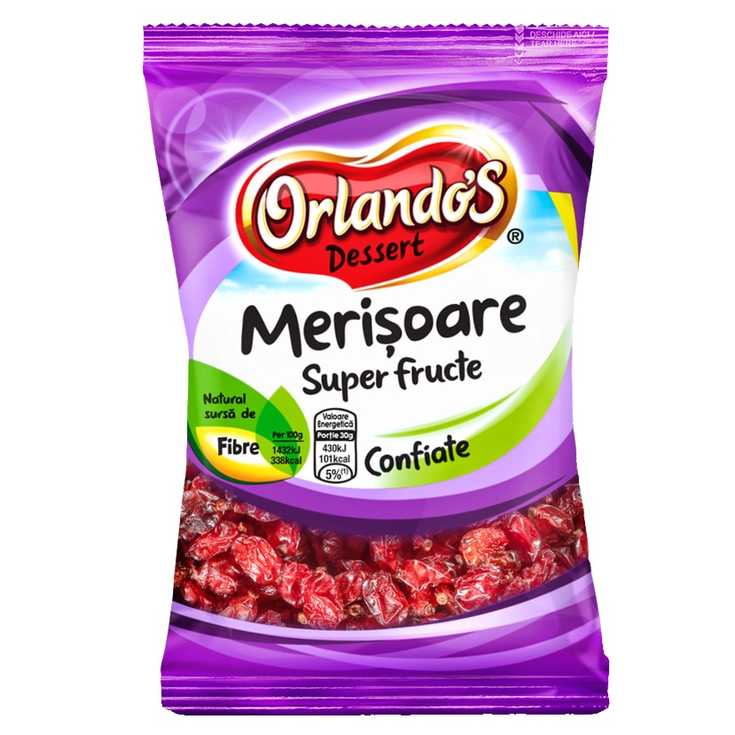 Merisoare confiate Orlandos, 80g