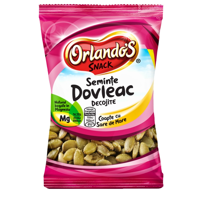 Miez seminte dovleac coapte cu sare Orlandos, 100g