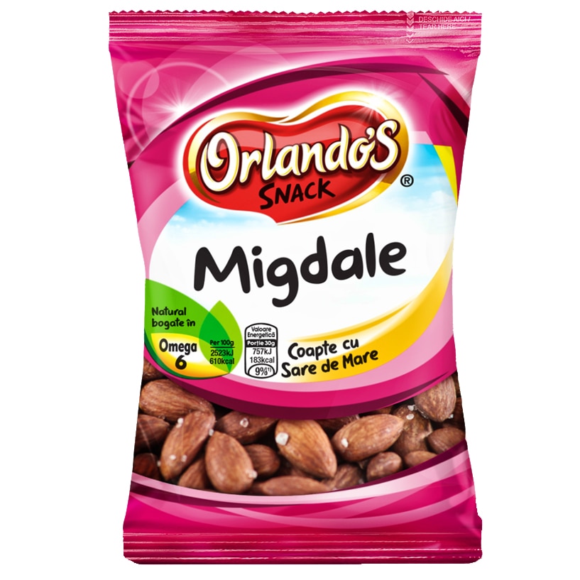 Migdale coapte cu sare Orlandos, 35g