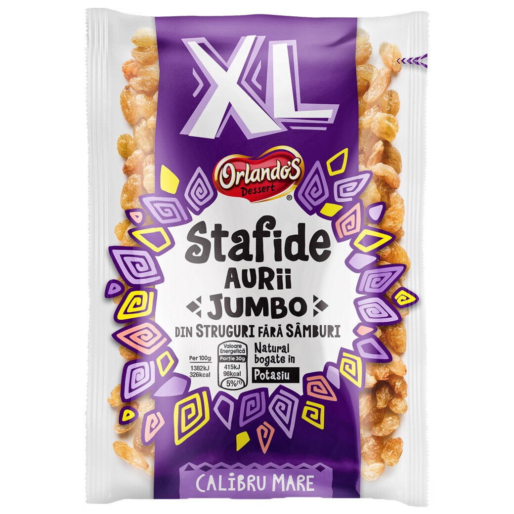Stafide aurii jumbo Orlandos, 100g